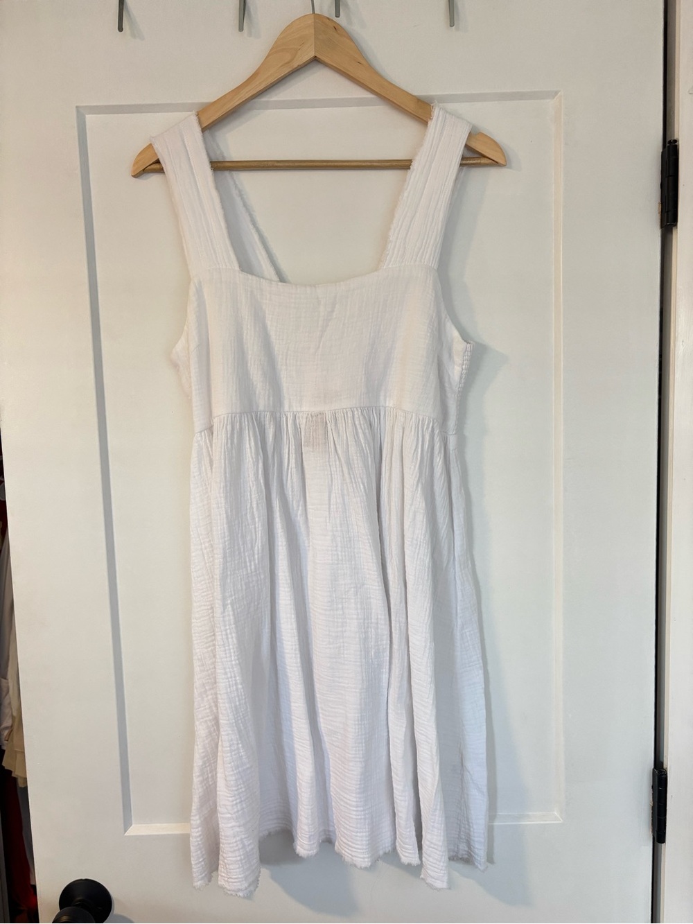 Natural Life Tricia Mini Dress in White Cotton Gauze